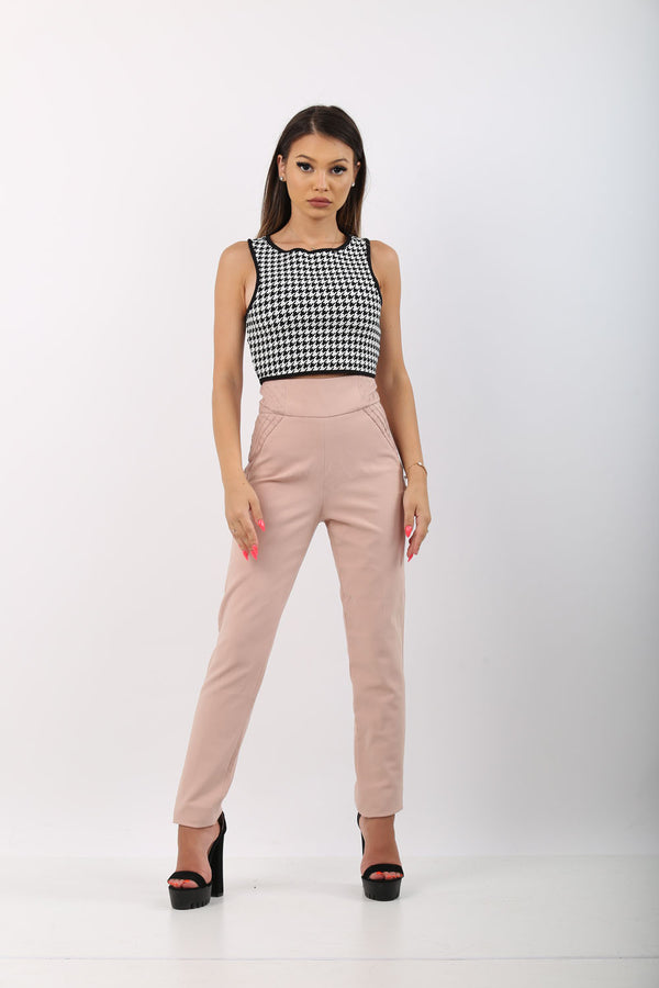 Pantaloni casual roz pudrat Guess by Marciano